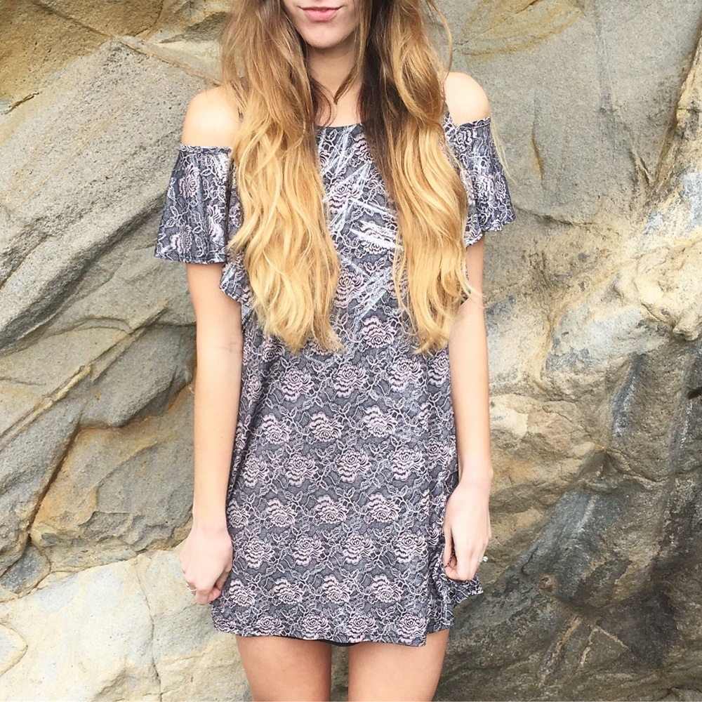 floral metallic dress - Picture 1 of 4