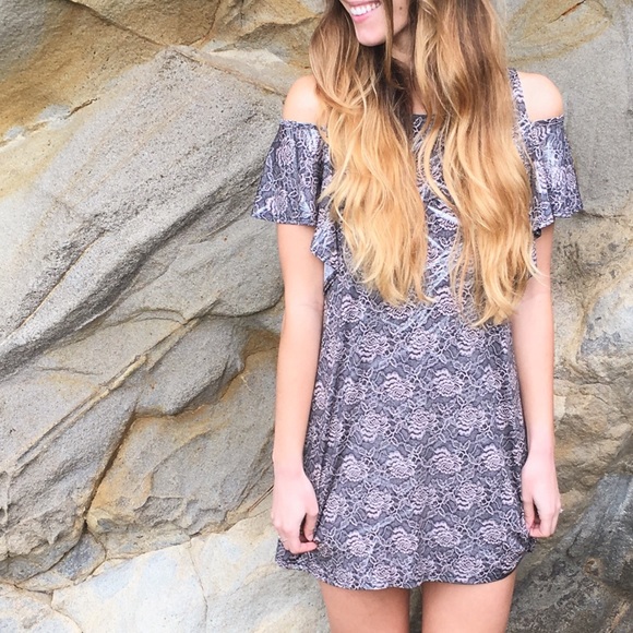 floral metallic dress - Picture 3 of 4