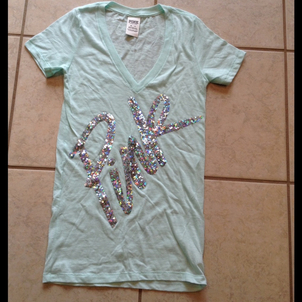 Victoria's Secret pink sequined shirt