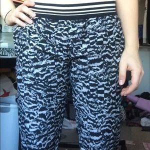 Black and white joggers