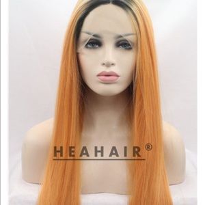 Synthetic lace front wig