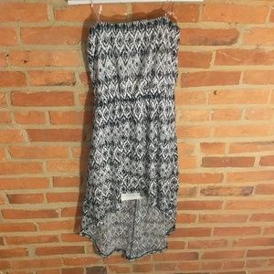 Blue & White High Low Dress