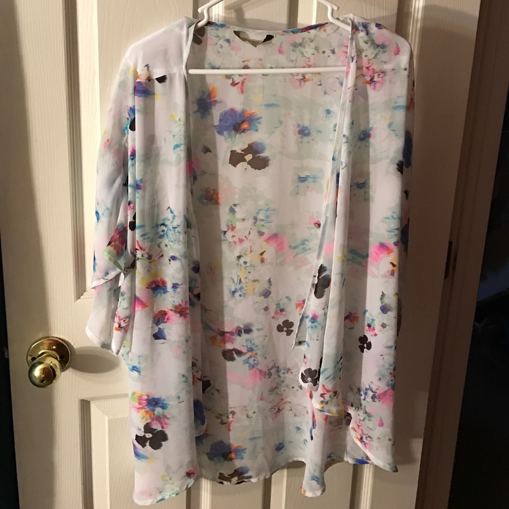 Pastel floral kimono