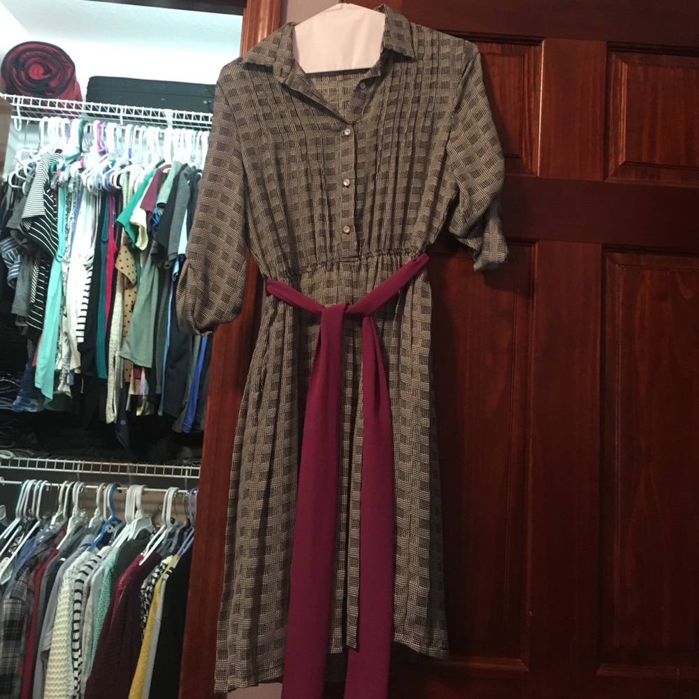 Anthropologie Checkered Dress