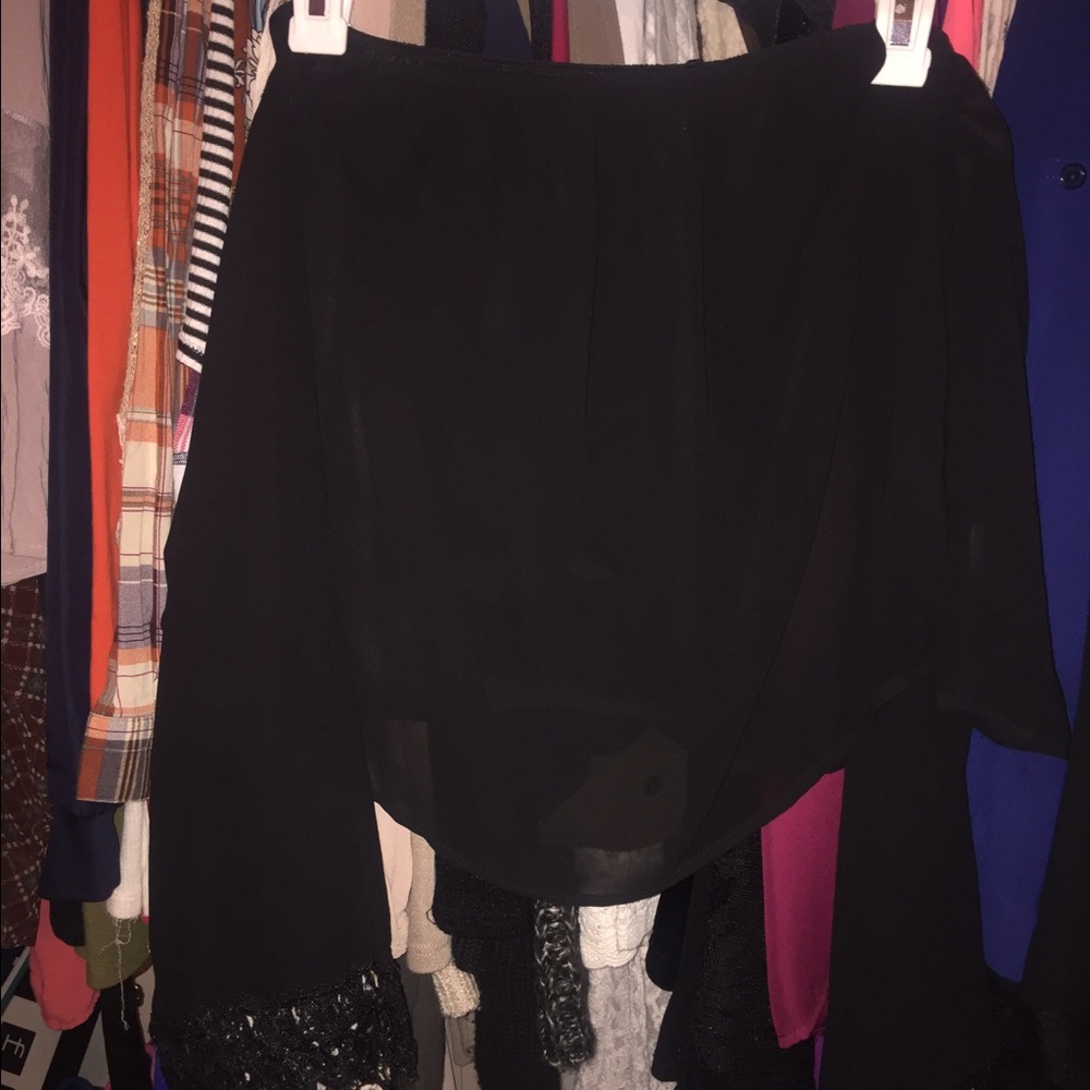 Black tube top with bell sleeves attached