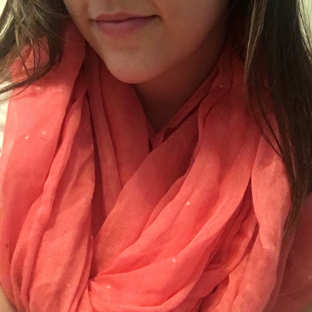 Sparkly Coral scarf  💖