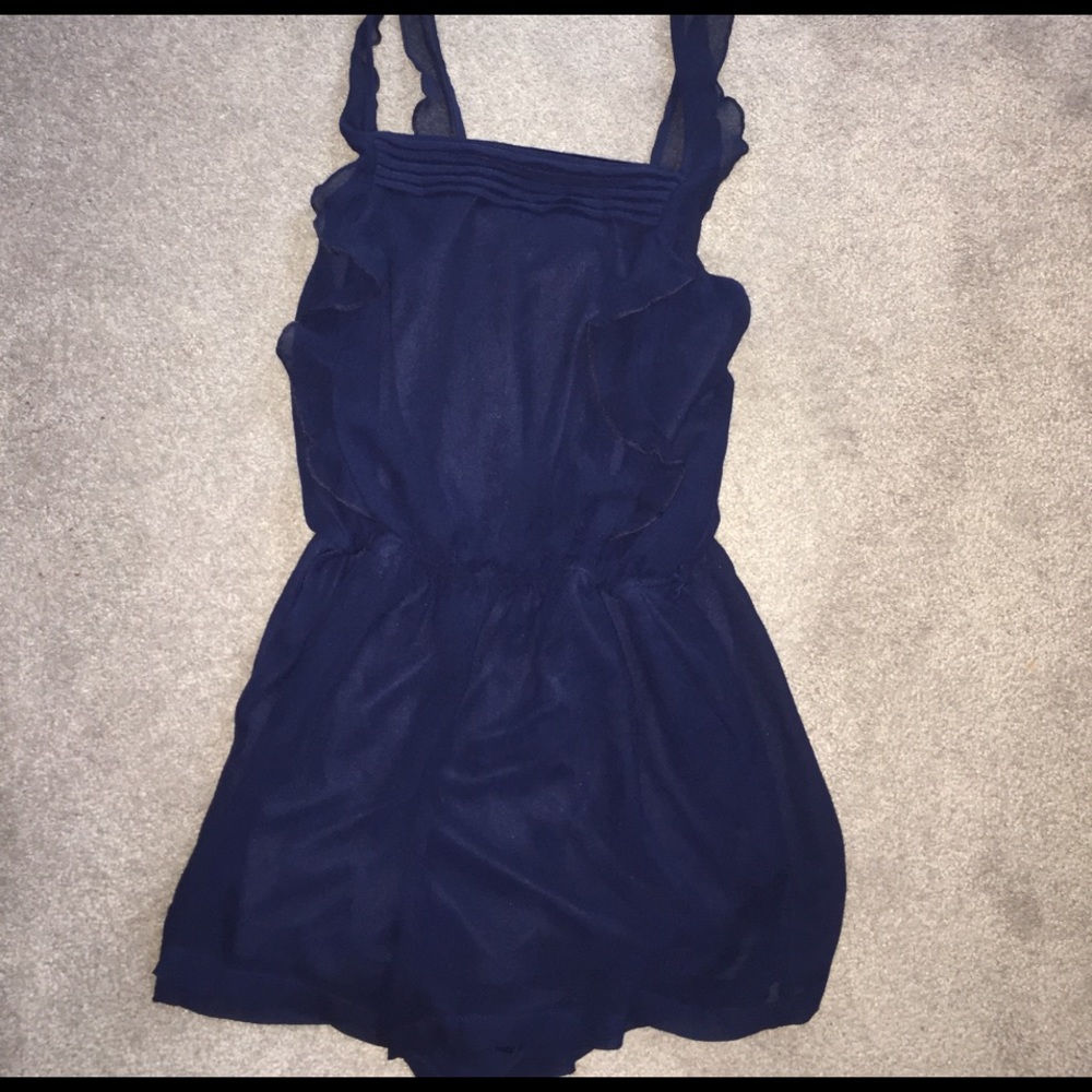 Vera Wang Navy Blue Romper