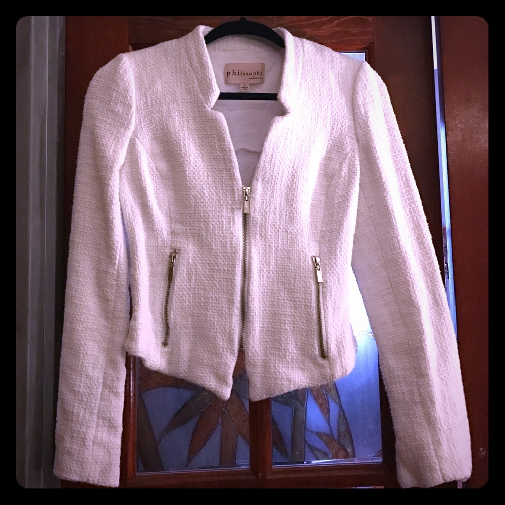 White modern Philosophy blazer