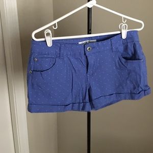 blue polka dot shorts