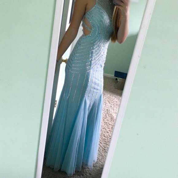 Cecily Brown Light Blue Prom Dress - Picture 1 of 7