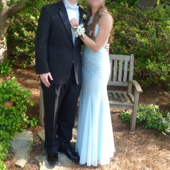 Cecily Brown Light Blue Prom Dress - Picture 3 of 7