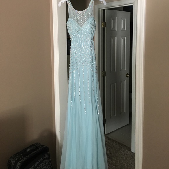 Cecily Brown Light Blue Prom Dress - Picture 7 of 7