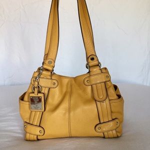 Golden Yellow Tignanello Genuine Leather Bag