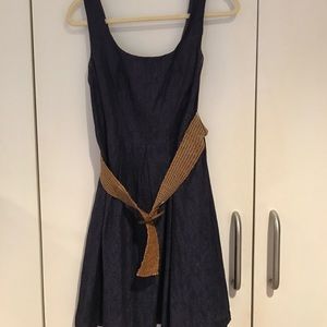 Blue dress with belt