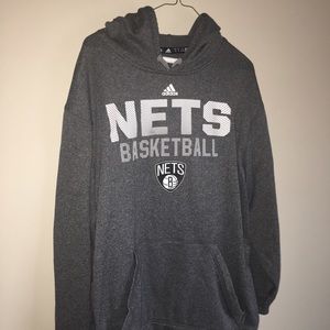 ADIDAS NETS GREY HOODIE