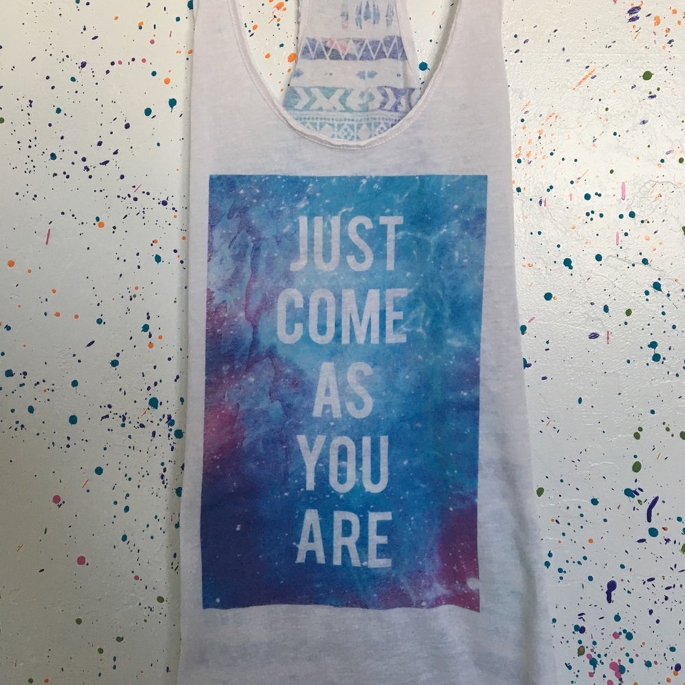 Tribal galaxy print tank top