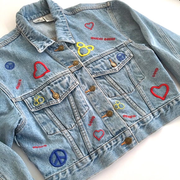 *RELISTED* Jumping Mickey Peace Love Jean JacketG1 - Picture 3 of 8