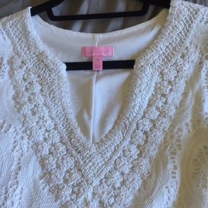 Lilly Pulitzer 3/4 sleeve white maxi dress