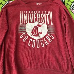 Long sleeve Washington state university crew neck