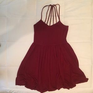 American Eagle Fit and Flare Strappy Dress