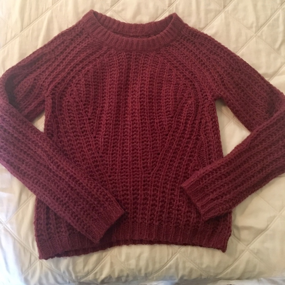 Maroon wool sweater