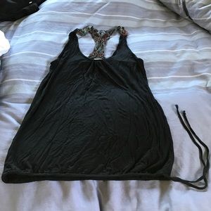 Embroider Racer back tank top