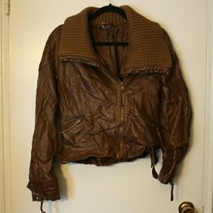 Brown sweater jacket