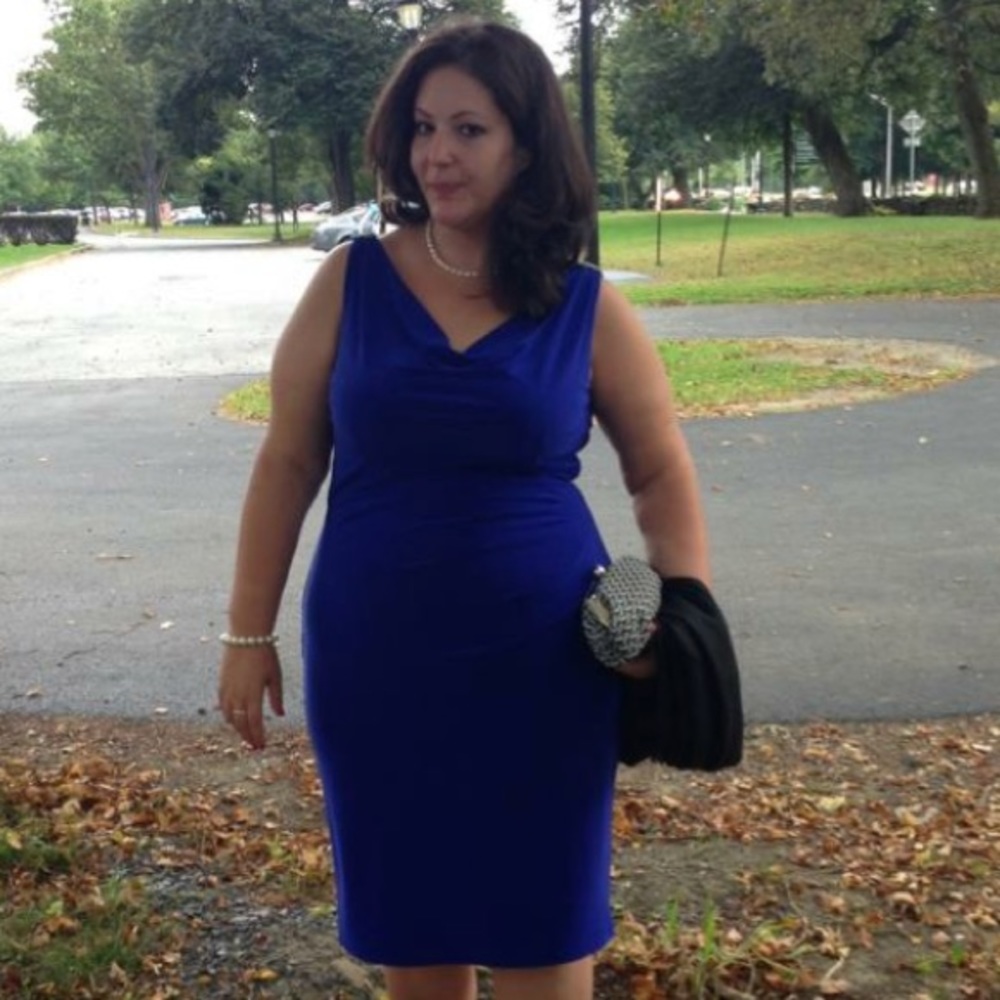 Size 16 Ralph Lauren Blue Cowl Dress