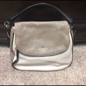 Kate Spade Purse-Taupe/Cream/Black