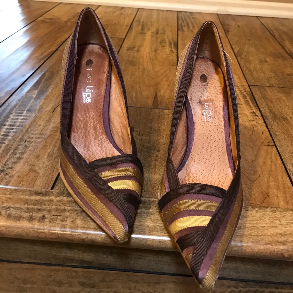 Striped heels