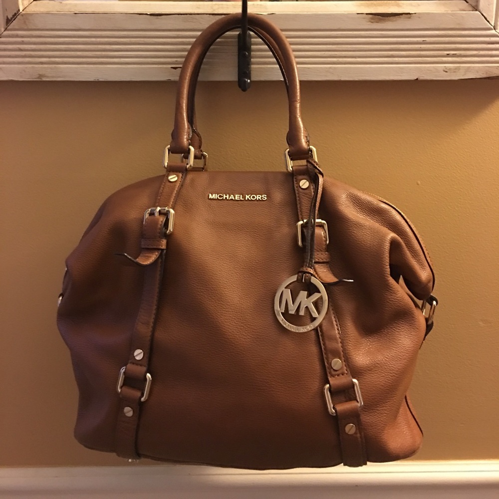 Michael Kors pebble leather satchel