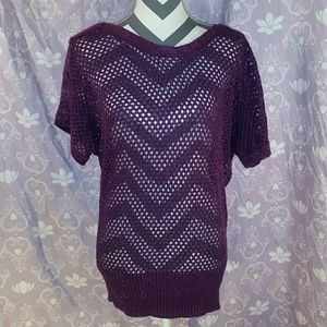 PURPLE SPARKLY MAURICE SWEATER