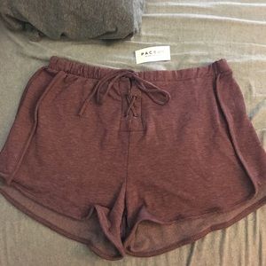 burgundy softie shorts