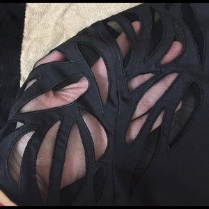 Mint black shirt with sleeves/shoulders lace