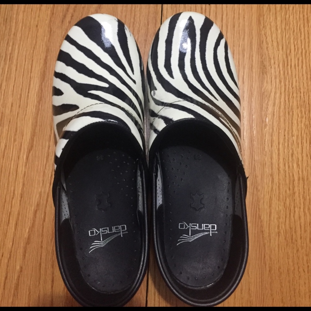 Zebra Dansko shoes