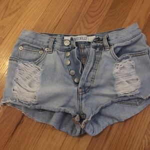 Brandi Melville distressed shorts