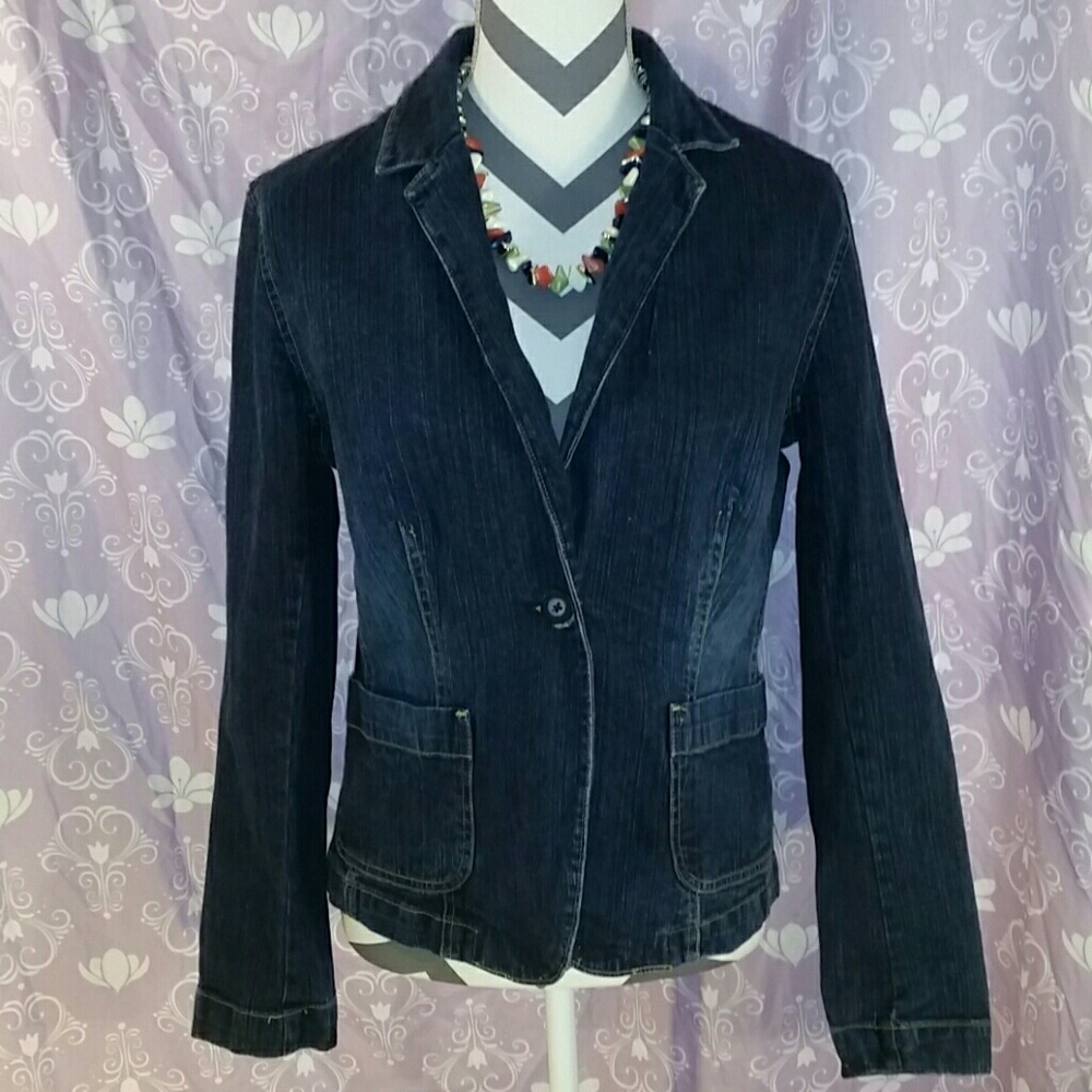 NEW YORK&COMPANY JEAN JACKET EUC