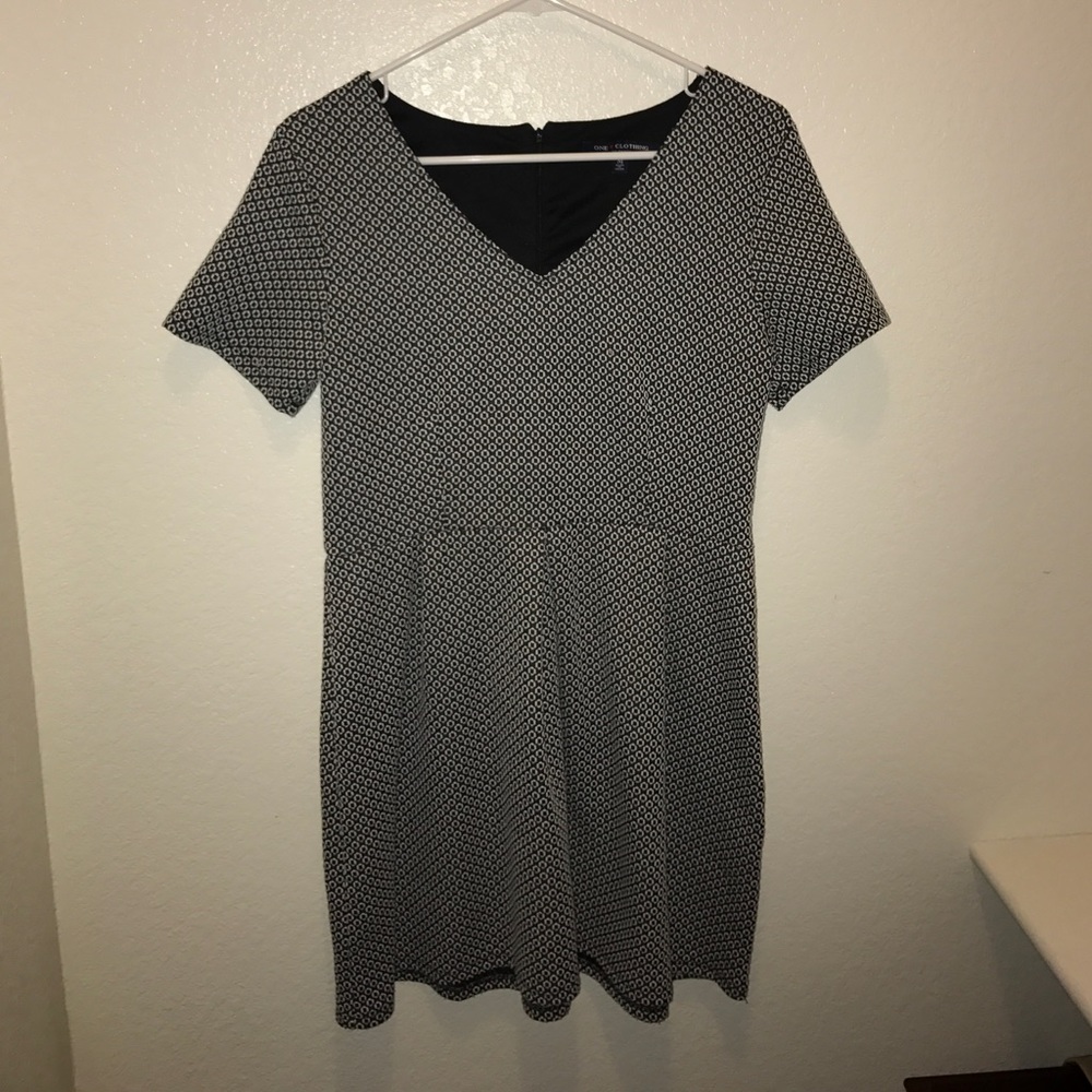 black and white dress