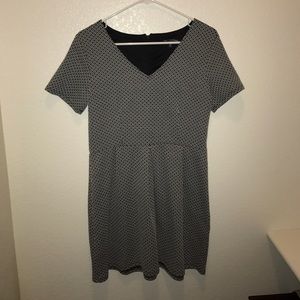 black and white dress