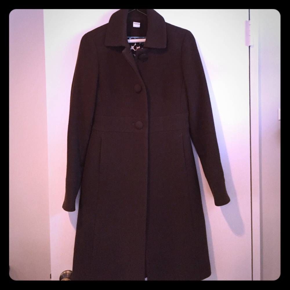 J. Crew three button long wool coat