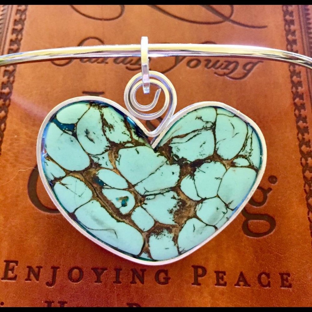 Handmade Polymer Clay Heart Necklace