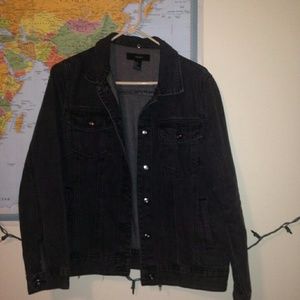 FOREVER 21 dark wash/black Jean jacket