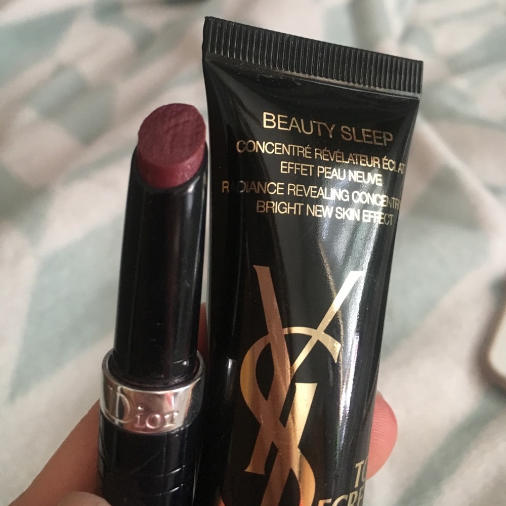 Dior Serum Lip Treatment 860 and YSL beauty sleep