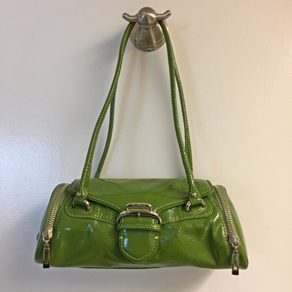 Cole Haan Alexa Patent H04 Green Handbag