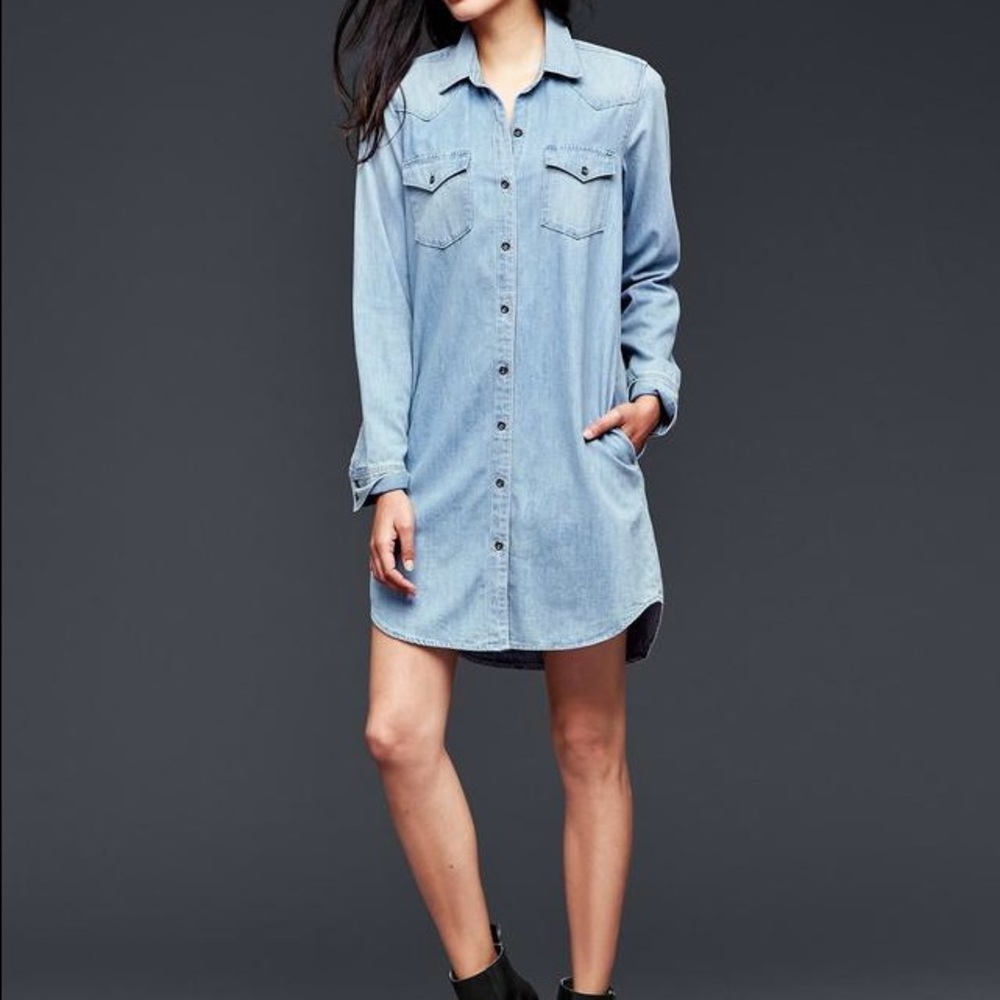 Denim Western Shirtdress