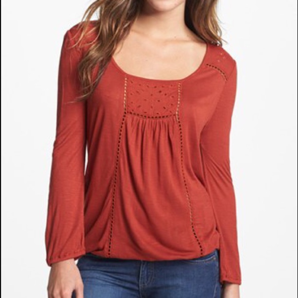 White Lucky brand long sleeve shirt