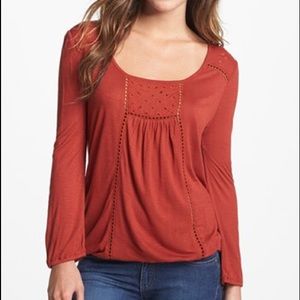 White Lucky brand long sleeve shirt