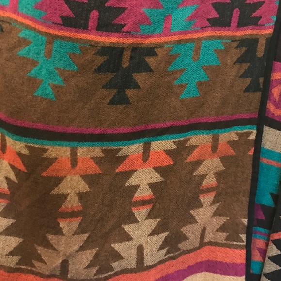 Saks Fifth Avenue Sweaters - Aztec print wrap poncho Saks Fifth Avenue Sweaters - Aztec print wrap poncho