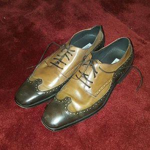 Steve Madden Two Tone Brown Wingtip Shoes 11