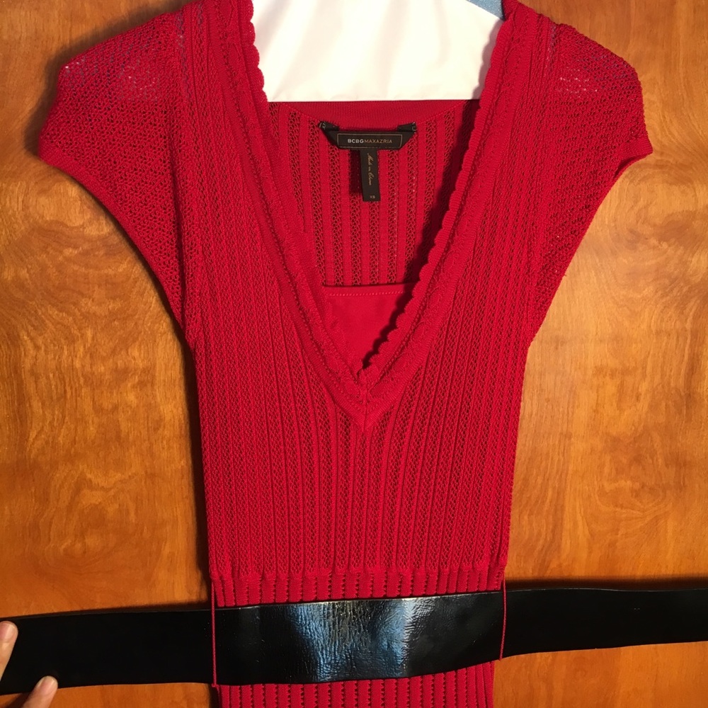 BGBG red cap sleeve dress